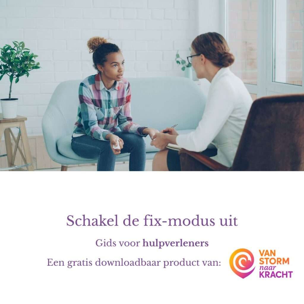 Werkblad 'Schakel de Fix-modus uit' voor hulpverleners